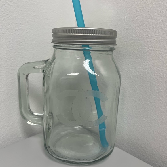 New Glass Mason Jar Mug with Custom Logo - Picture 5 of 5